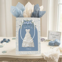 Elegante staubblaue Braut-to-be-Mittlere Geschenkt