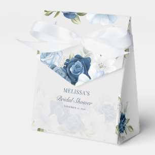 Elegante staubblaue florale rustikale Bridal Showe Geschenkschachtel