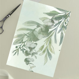 Elegante staubgrüne Details Hochzeit Beilagekarte Einladung