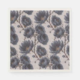 Elegante staubige blaue Blume rustikale Hochzeit Serviette