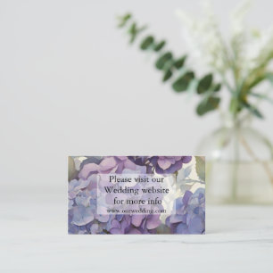 Elegante, staubige, lila Hydrangeas Begleitkarte