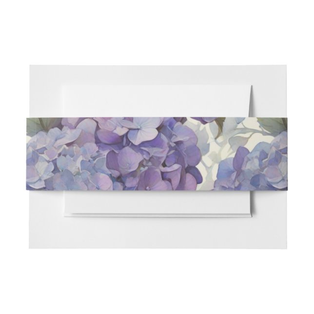 Elegante, staubige, lila Hydrangeas Einladungsbanderole (Vorderseite Beispiel)