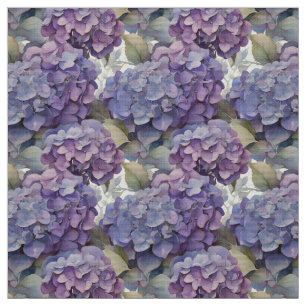 Elegante, staubige, lila Hydrangeas Stoff