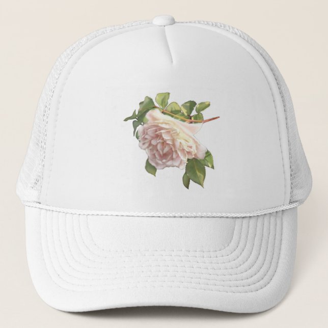 Elegante, staubige, orange Rose Truckerkappe (Vorderseite)