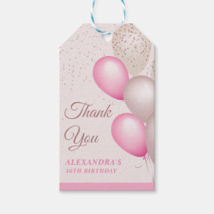 Elegante staubige rosa Rouge rosafarbene Ballons G Geschenkanhänger