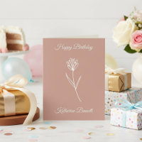 Elegante Staubige Rose Einfacher Blumenname Geburt