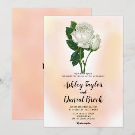 Elegante staubige Rose weiße Blume Blumenstrauß We Einladung