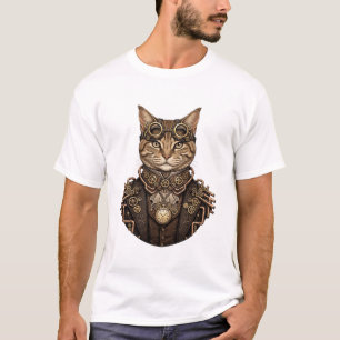 Elegante Steampunk-Katze - viktorianischer Gentlem T-Shirt