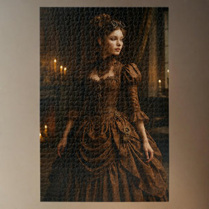 Elegante Steampunk Viktorianisch Lady in Brown