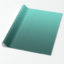 Elegante Steigungs-aquamarines Grün Geschenkpapier