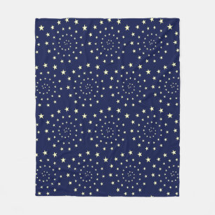 Elegante Sterne spiralisieren auf navyblauem Fleec Fleecedecke