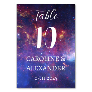 Elegante Sternennacht Konstellation Galaxie Modern Tischnummer