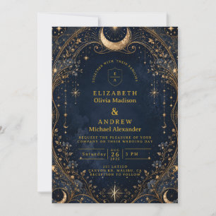 Elegante Sternennächte Himmlische Hochzeit Einladung