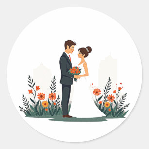 Elegante Sticker für ewige Liebe