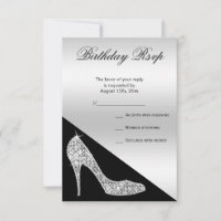 Elegante Stiletto mit Pailletten, Silber & Schwarz