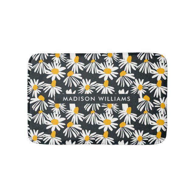 Elegante stilvolle Blume Minimalistisch Bath Mat Badematte (Vorderseite)