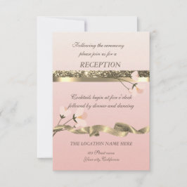 Elegante stilvolle Floral Wedding Reception Einladung