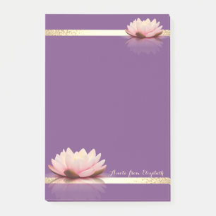 Elegante stilvolle girly goldene Streifen, lila Lo Post-it Klebezettel