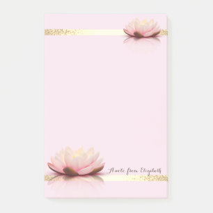 Elegante stilvolle girly Goldstreifen, Lotos Post-it Klebezettel