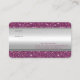 Elegante stilvolle Glittery-Referenzkarte Empfehlungskarte (Rückseite)