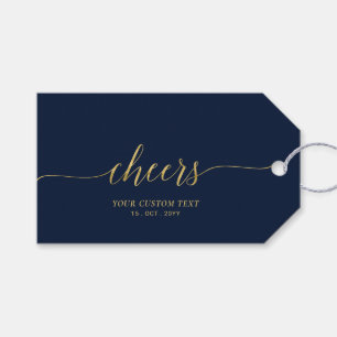 Elegante stilvolle goldene Beschriftung Prost Even Geschenkanhänger