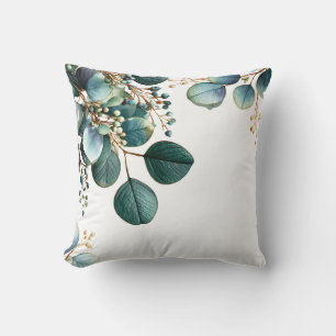 Elegante stilvolle Grünpflanzen Botanical Cottage Kissen