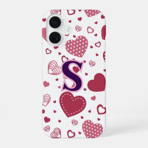 Elegante & stilvolle Herz-Designs, die Herzen erob iPhone 16 Hülle