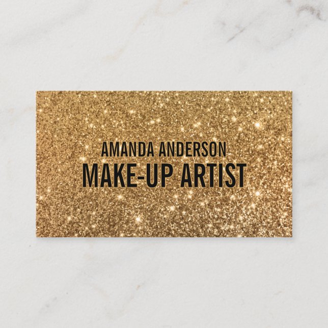 Elegante stilvolle Imitate Gold Glitzer | Visitenk Visitenkarte (Vorderseite)
