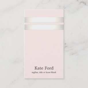 Elegante stilvolle Imitate Silber Stripte Hellrosa Visitenkarte