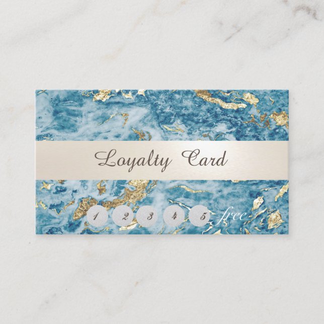 Elegante stilvolle Marble Loyalty Card Treuekarte (Vorderseite)