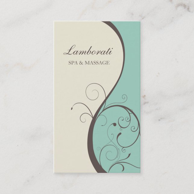 Elegante stilvolle noble moderne Blume mit Blumen Visitenkarte (Vorderseite)