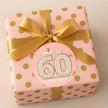 Elegante stilvolle Perle Gold Soft Pink 60. Geburt
