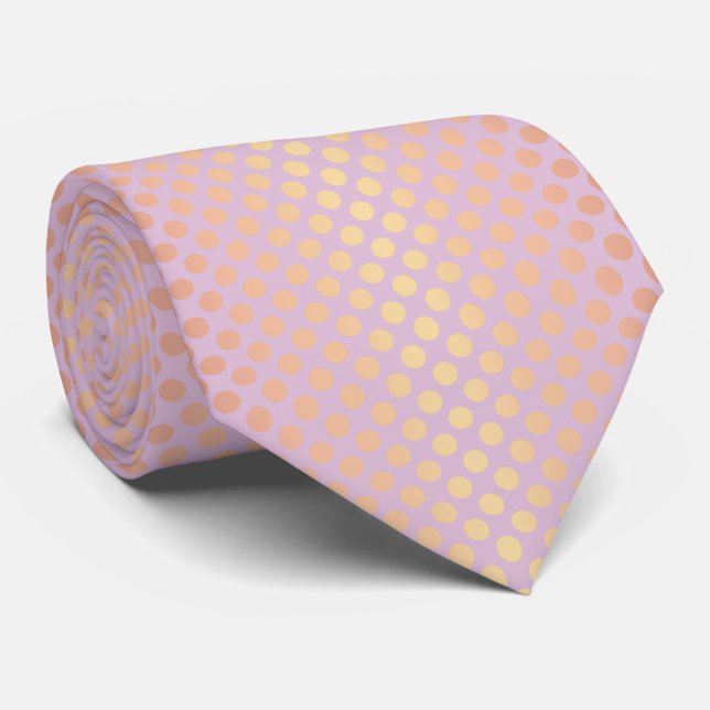 Elegante, stilvolle Rose Goldpolka-Punkte-Muster p Krawatte (Gerollt)