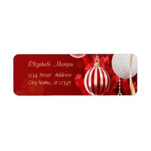 Elegante stilvolle rote Weihnachtskugeln