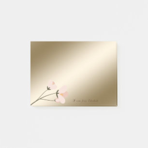 Elegante Stilvolle, schicke Blume Post-it Klebezettel