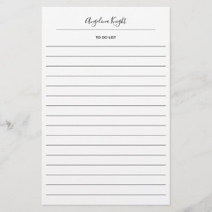 Elegante stilvolle schicke To-Do-Liste Handschrift Briefpapier