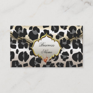Elegante stilvolle Tier Karamell Creme Beige Gold Visitenkarte
