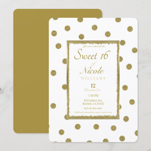 Elegante, stilvolle und schicke Weißgold-Sweet-Six Einladung