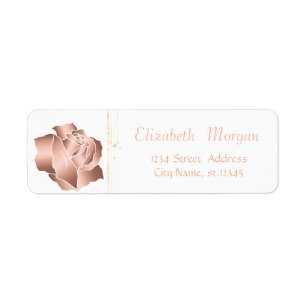 Elegante Stilvolle, weiße, Rose Gold Rose