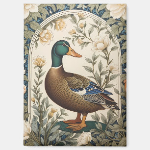 Elegante Stockente, inspiriert von William Morris Magnet
