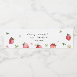 Elegante Strandcolor Strawberry Baby Shower