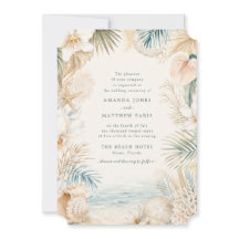 Elegante Strandfoto - Beach-Wedding-Einladung