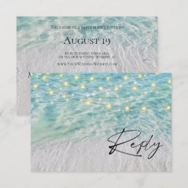 Elegante Strandstrasse Strandnachts RSVP Karte