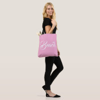Elegante Strandtextur-Markierung Soft Pink Tote De