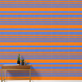 Elegante Streifen in Blau und Orange Tapete
