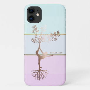 Elegante Streifen, Ombre Roségold Mädchen Silhouet Case-Mate iPhone Hülle