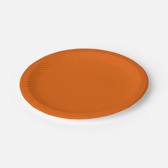 Elegante Streifen Pappteller (Schrägansicht)
