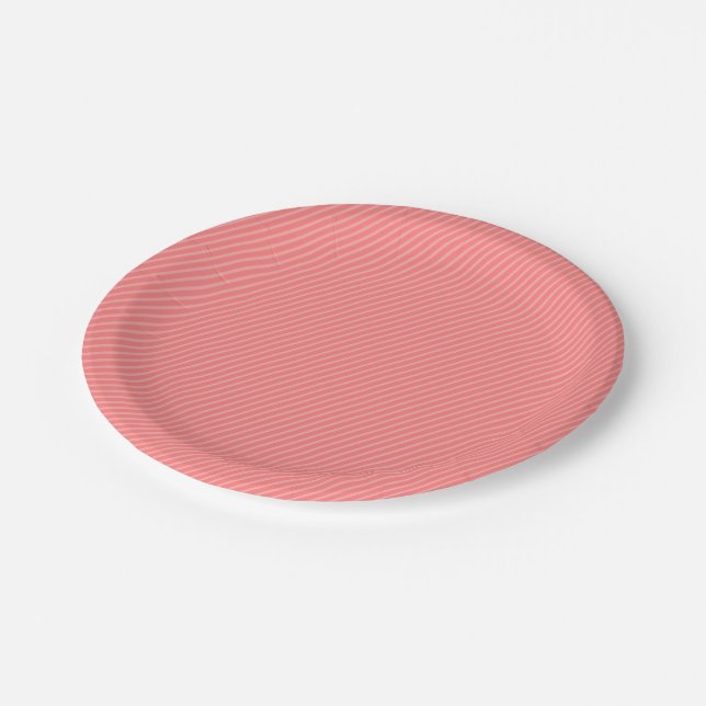 Elegante Streifen Pappteller (Schrägansicht)