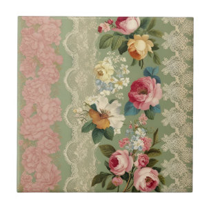 Elegante Streifen Vintag Fliese