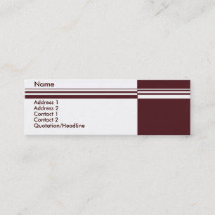 Elegante Stripes Business Card Mini Visitenkarte